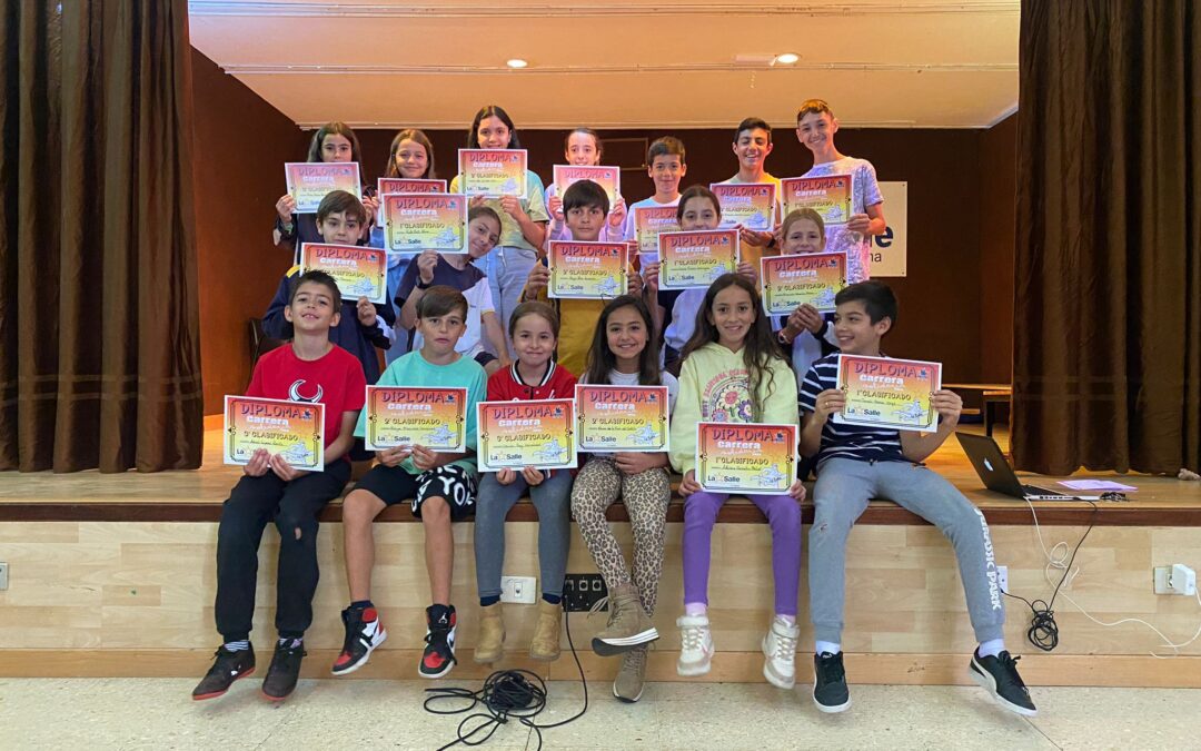 Entrega de diplomas de la III Carrera Solidaria en 4º, 5º y 6º de Primaria