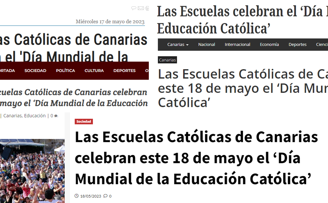 Los medios se hacen eco del Día Mundial de las Escuelas Católicas