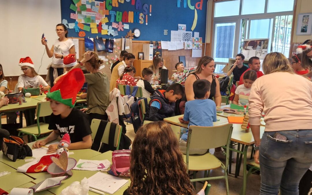 3º de Primaria disfruta de un taller navideño junto a sus familias