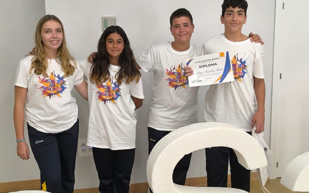 Alumnos de 2º de la ESO viajan a Madrid para presentar a otros coles su proyecto «Canasta al Tablero»