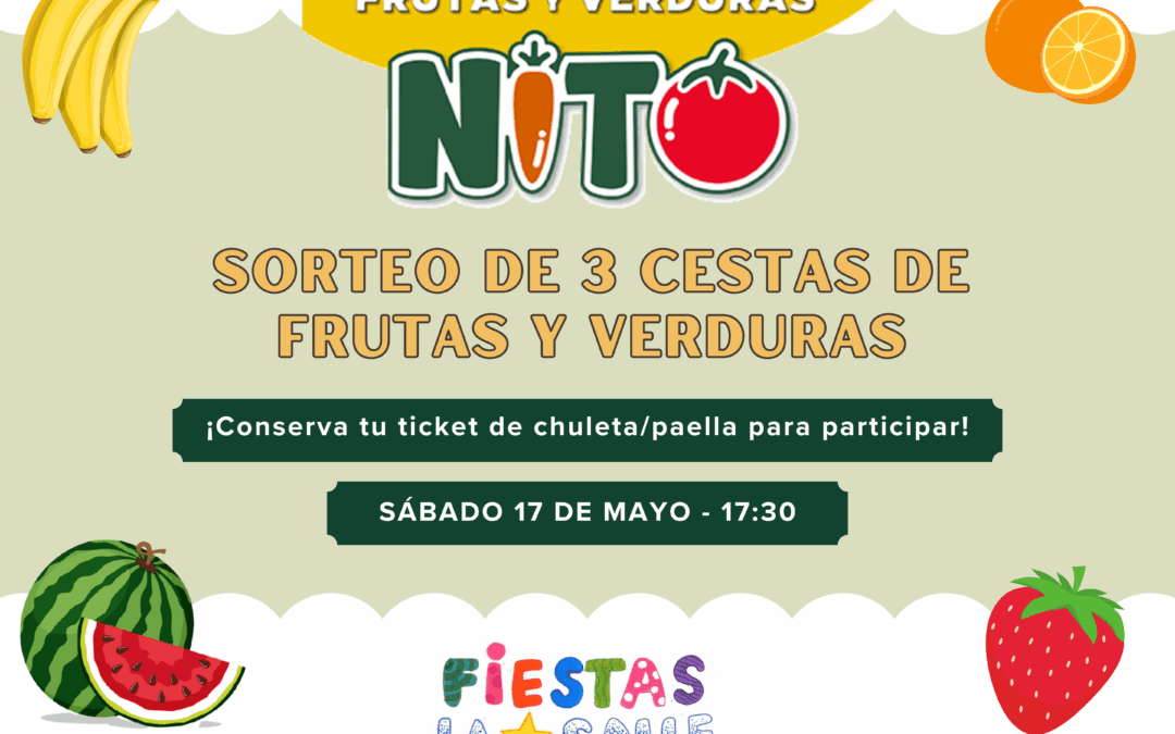¡Este sábado sorteamos tres cestas de frutas y verduras cortesía de Frutas y Verduras Nito!