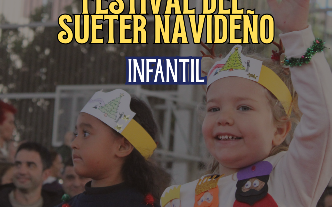 El festival del «Suéter Navideño» de Infantil llena el colegio de color y originalidad