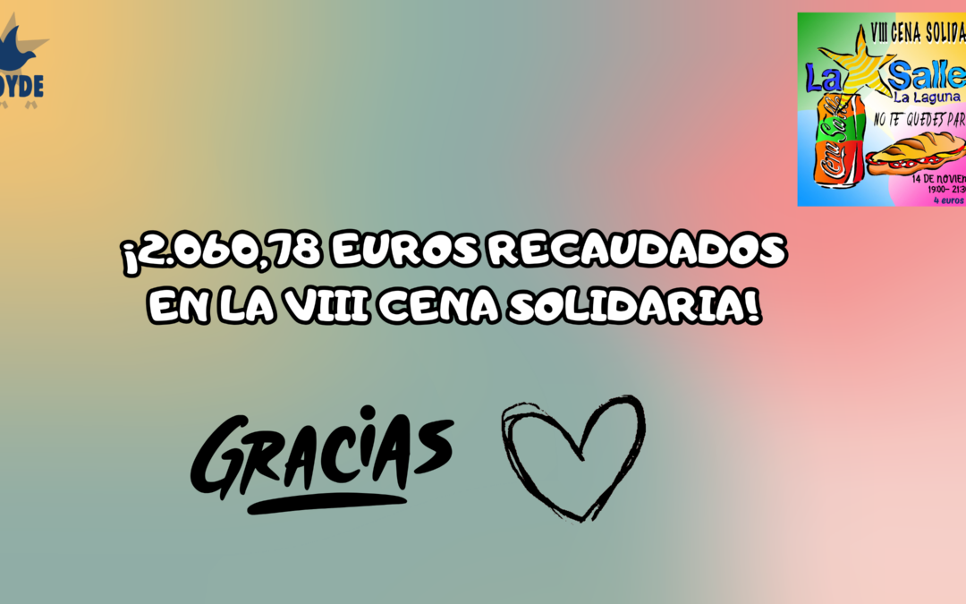 🌍¡PROYDE recaudó más de 2.000 euros en la VIII Cena Solidaria!🌍